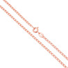 CATENA SPIGA SEZIONE MM 2 LUNGHEZZA CM 50 IN ARGENTO 925 GALVANICA ROSA