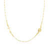 COLLANA ROSARIO MODELLO GIROCOLLO CM 48 CON GRANI PALLINE DIAMANTATE MM 2 IN ARGENTO 925 GALVANICA ORO