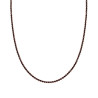 COLLANA TENNIS GRIFFE CM 36+6 CON ZIRCONI 2 MM NERI IN ARGENTO 925 GALVANICA ROSA