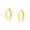 ORECCHINI CERCHIO MM 10 CON ZIRCONI BIANCHI ARGENTO 925 GALVANICA ORO
