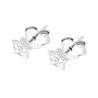 ORECCHINI STELLA CON ZIRCONI BIANCHI IN ARGENTO 925 GALVANICA RODIO