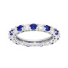 ANELLO ETERNITY VERETTA A GIRO CON CUBIC ZIRCONIA ALTERNATI BIANCHI E BLU ZAFFIRO IN ARGENTO 925 GALVANICA RODIO
