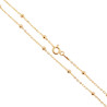 CATENA FORZATINA ALTERNATA DIAMANTATA SEZIONE MM 1.1 ALTERNATA A PALLINE LISCE MM 2.6 LUNGHEZZA CM 45 IN ARGENTO 925 GALVANICA O