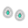 ORECCHINI GOCCIA CON PIETRE NATURALI TORMALINA PARAIBA CONTORNATI DA ZIRCONI BIANCHI IN ARGENTO 925 GALVANICA RODIO