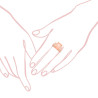 ANELLO FASCIA CON PIETRA NATURALE RETTANGOLARE BAGUETTE QUARZO ROSA E ZIRCONI BIANCHI IN ARGENTO 925 GALVANICA ROSA