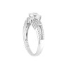ANELLO SOLITARIO CON ZIRCONI BIANCHI IN ARGENTO 925 GALVANICA RODIO