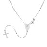COLLANA ROSARIO CM 45 CON PALLINE DIAMANTATE MM 2 IN ARGENTO 925 GALVANICA RODIO