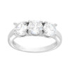 ANELLO TRILOGY CON CUBIC ZIRCONI BIANCO MM 4 IN ARGENTO 925 GALVANICA RODIO