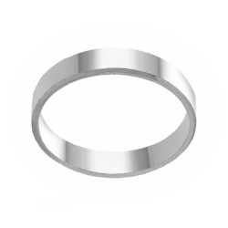 ANELLO FASCIA LISCIA PER UOMO IN ARGENTO 925 GALVANICA RODIO