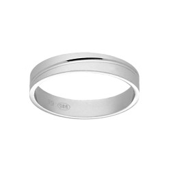 ANELLO FEDINA DI FIDANZAMENTO LUI E LEI SATINATA IN ARGENTO 925 GALVANICA RODIO