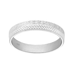 ANELLO FEDINA DI FIDANZAMENTO LUI E LEI DIAMANTATA IN ARGENTO 925 GALVANICA RODI