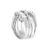 ANELLO FASCIA CON ZIRCONI BIANCHI PRINCESS IN ARGENTO 925 GALVANICA RODIO