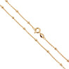 CATENA FORZATINA 035 SEZIONE MM 1.2 ALTERNATA A PALLINE LISCE MM 2.5 LUNGHEZZA CM 60 IN ARGENTO 925 GALVANICA ORO