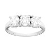 ANELLO TRILOGY CON CUBIC ZIRCONIA BIANCHI MM 5 IN ARGENTO 925 GALVANICA RODIO