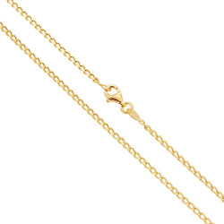 CATENA GRUMETTA DIAMANTATA 060 SEZIONE MM 2.2 LUNGHEZZA CM 50 IN ARGENTO 925 GALVANICA ORO