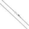 CATENA GRUMETTA DIAMANTATA 060 SEZIONE MM 2.2 LUNGHEZZA CM 60 IN ARGENTO 925 GALVANICA RODIO