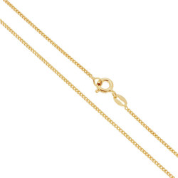 CATENA GRUMETTA DIAMANTATA 040 SEZIONE MM 1.4 LUNGHEZZA CM 50 IN ARGENTO 925 GALVANICA ORO