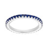 ANELLO ETERNITY VERETTA A GIRO CON CUBIC ZIRCONIA BLU ZAFFIRO IN ARGENTO 925 GALVANICA RODIO