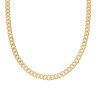 COLLANA CATENA GRUMETTA MM 6,1 CON ZIRCONI BIANCHI IN ARGENTO 925 GALVANICA ORO