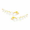 ORECCHINI EAR CUFF CON PERLE E ZIRCONI ROSA IN ARGENTO 925 GALVANICA ORO
