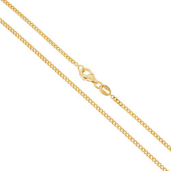 CATENA GRUMETTA DIAMANTATA 050 SEZIONE MM 1.8 LUNGHEZZA CM 40 IN ARGENTO 925 GALVANICA ORO