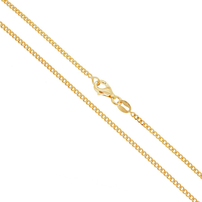 CATENA GRUMETTA DIAMANTATA 050 SEZIONE MM 1.8 LUNGHEZZA CM 40 IN ARGENTO 925 GALVANICA ORO