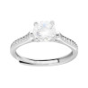 ANELLO SOLITARIO CON CUBIC ZIRCONIA BIANCO MM 7 IN ARGENTO 925 GALVANICA RODIO