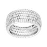 ANELLO ETERNITY MODELLO FASCIA CON CUBIC ZIRCONIA BIANCHI IN ARGENTO 925 GALVANICA RODIO