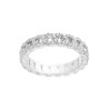 ANELLO ETERNITY CATENA GRUMETTA A GIRO CON ZIRCONI BIANCO IN ARGENTO 925 GALVANICA RODIO