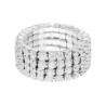 ANELLO QUATTRO FILI TENNIS CON ZIRCONI BIANCHI IN ARGENTO 925 GALVANICA RODIO