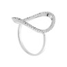 ANELLO OVALE CON ZIRCONI BIANCHI IN ARGENTO 925 GALVANICA RODIO