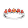 ANELLO VERETTA CON CUBIC ZIRCONIA ZAFFIRO ARANCIO IN ARGENTO 925 GALVANICA RODIO