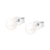 ORECCHINI PERLA MM 6 IN ARGENTO 925 GALVANICA RODIO