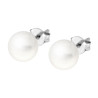 ORECCHINI PERLA MM 8 IN ARGENTO 925 GALVANICA RODIO