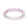 ANELLO ETERNITY VERETTA A GIRO CON ZIRCONI ROSA CUORE IN ARGENTO 925 GALVANICA RODIO