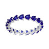 ANELLO ETERNITY VERETTA A GIRO CON ZIRCONI BLU ZAFFIRO CUORE IN ARGENTO 925 GALVANICA RODIO