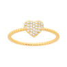ANELLO CUORE CON ZIRCONI BIANCHI IN ARGENTO 925 GALVANICA ORO