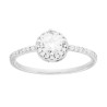 ANELLO SOLITARIO CON CUBIC ZIRCONIA BIANCO IN ARGENTO 925 GALVANICA RODIO