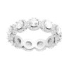 ANELLO ETERNITY VERETTA A GIRO CON CUBIC ZIRCONIA BIANCHI TONDI CONTORNATI DA CUBIC ZIRCONIA BIANCHI IN ARGENTO 925 GALVANICA RO