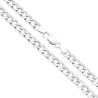 CATENA GRUMETTA PIATTA VUOTA 140 SEZIONE MM 6 LUNGHEZZA CM 60 IN ARGENTO 925