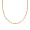 COLLANA TRE FILI GRUMETTA DIAMANTATA IN ARGENTO 925 GALVANICA ORO