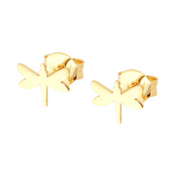 ORECCHINI LIBELLULA IN ARGENTO 925 GALVANICA ORO