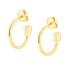 ORECCHINI CERCHIO CON CUORE IN ARGENTO 925 GALVANICA ORO