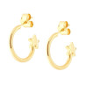 ORECCHINI CERCHIO CON STELLA IN ARGENTO 925 GALVANICA ORO