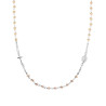 COLLANA ROSARIO MODELLO GIROCOLLO CM 50 CON CRYSTAL TOPAZIO BOREALE MM 3.5 IN ARGENTO 925 GALVANICA RODIO