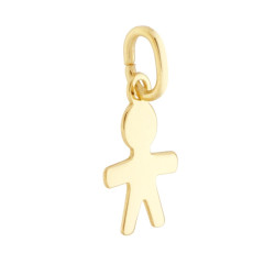 CIONDOLO BIMBO MM 11 PLAIN IN ARGENTO 925 GALVANICA ORO