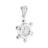 CIONDOLO TIMONE IN ARGENTO 925 GALVANICA RODIO