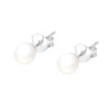 ORECCHINI PERLA PARIGI MM 4 COLORE BIANCO IN ARGENTO 925