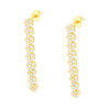 ORECCHINI TENNIS FIORI CON ZIRCONI BIANCHI IN ARGENTO 925 GALVANICA ORO