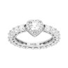 ANELLO ETERNITY VERETTA A GIRO CON CUBIC ZIRCONIA BIANCHI CON CUORE BIANCO IN ARGENTO 925 GALVANICA RODIO